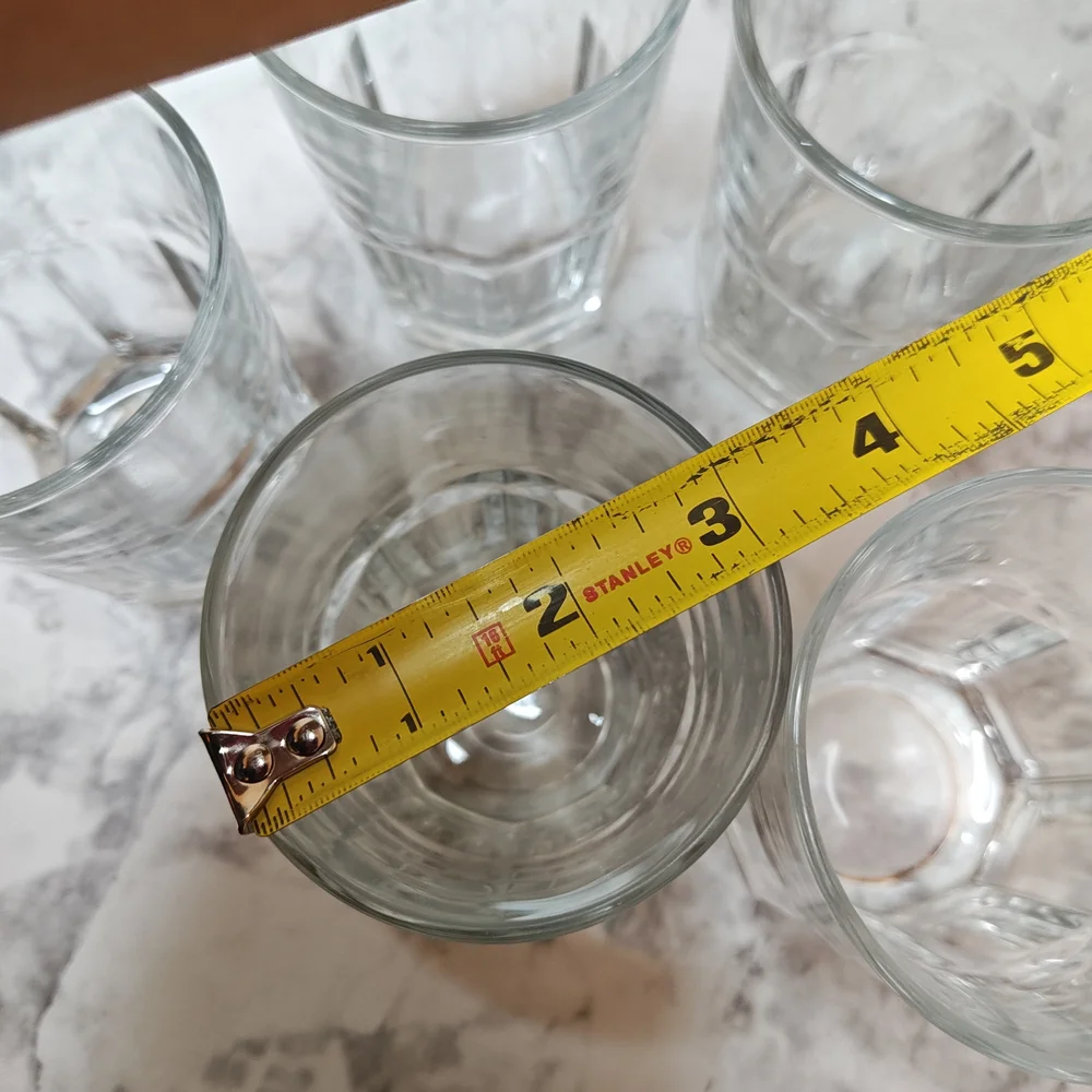 Elegant Clear Glass Tumbler Set Of 5